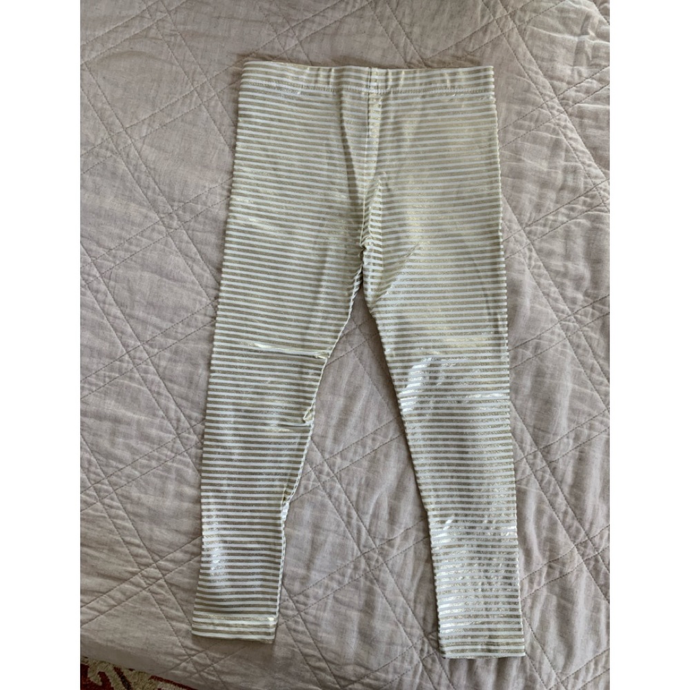 NWOT 5T gold and white leggings